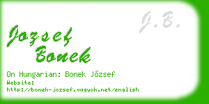 jozsef bonek business card